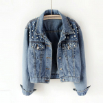 Disain Denim Vest Tudengi Hele Sinine Mantel Lahtine Vabaaja Trend Naiste Teksariie Jakk Moodne Korea Versioon Suur Suurus 3XL-5XL 4XL helesinine v&auml;rv