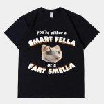 Sa oled nutikas mees v&otilde;i fart Smella Meme graafiline T-s&auml;rk Naljakas unisex naiste mood vabaaja puuvillased l&uuml;hikeste varrukatega T-s&auml;rgid, suured L