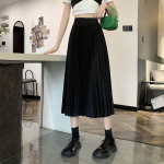 Naiste seelikud Mood Elegantne Elastne K&otilde;rge V&ouml;&ouml;kohaga Plisseeritud seelik Solid Casual A Line Suvine Midi Seelik S