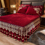 Uus paks kristallist sametvoodi seelik Euroopa stiilis 1 tk voodikatted hingav voodipesu voodilina Magamistoa kaunistustarvikud 180*200cm with pillowcase