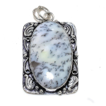 Natural Dendrite Opal Gemstone 925 Sterling Silver Gift Pendant 2.56 n2e64