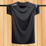 Ice Silk l&uuml;hikeste varrukatega T-s&auml;rk meestele &uuml;mara kaelusega, &uuml;hev&auml;rviline poolvarrukatega s&auml;rk Ice Feeling plusssuuruses riiete jaoks 9XL