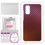 apgo skin sticker film foil vinyl for the BACK compatible with Samsung Galaxy S20 Ultra 5G, scratch-resistant, easy to install - Carbon Chameleon CAKA