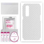 apgo Protective Skin Sticker for the back compatible with Oppo Find X2 Pro, Wrap Film, Foil, Vinyl - Pattern Transparent Carbon
