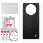 apgo Protective Skin Sticker for the back compatible with ZTE Blade A73 5G, Wrap Film, Foil, Vinyl - Pattern Black Honeycomb