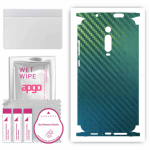 apgo Protective Skin Sticker for the back+sides compatible with Xiaomi Mi 9T Pro, Full Wrap Film, Foil, Vinyl - Pattern Carbon Chameleon CAKA1