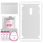 apgo Protective Skin Sticker for the back+sides compatible with Xiaomi Pocophone F1, Full Wrap Film, Foil, Vinyl - Pattern Transparent Carbon