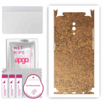 apgo Protective Skin Sticker for the back+sides compatible with Oppo Reno, Full Wrap Film, Foil, Vinyl - Pattern Rusty Copper