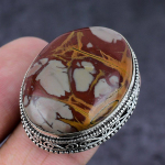 Natural Noreena Jasper Gemstone Handmade 925 Sterling Silver Ring Size 8 r7n42