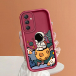 Pehme silikoonist ruudukujulise redeliga printimismustriga telefoni korpus T&auml;iskaanega kaamera p&otilde;rutuskindel kaitse kummist &uuml;mbris Samsungile Samsung A03 valge