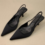 Prantsuse k&otilde;rged kontsad, elegantsed suletud varbaga sandaalid kevad- ja suvised tikk-kontsad terava varbaga kingad 35