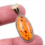 Looduslik Balti mere merevaik 925 prooviga t&auml;isp&otilde;hjas h&otilde;be kahev&auml;rviline kingitusripats 1,50 U7U58