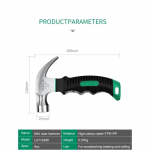 Mini Claw Hammer 8OZ Nael Hammer Tool Terasest puidut&ouml;&ouml;tlemise l&ouml;&ouml;gi- ja elektroonilised t&ouml;&ouml;riistad