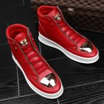 Trendjalatsid Meeste kingad Luksuslikud meeste saapad Kvaliteetsed meeste vabaaja saapad parimaks turvalisuseks Chelsea Chunky Sneakers Board Winter 43 punane