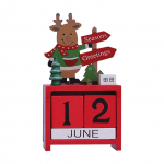 Christmas Wooden Calendar Mall Dekoratsioonikalender J&otilde;ulude loominguline ornament punane