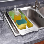 Stainless Steel Drain Basket Kitchen Utensils Pasta Drainer Durable over The Sink Multifunctional