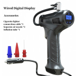 80 W auto &otilde;hupump juhtmevaba/juhtmega elektriauto rehvi t&auml;ispuhutav pump kaasaskantav &otilde;hukompressor rehvide jaoks Digitaalne auto rehvi pumbaja