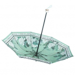 P&auml;ikesekaitse vihmavari Kahepoolne lilleprint UV-blokeeriv vihmavari Kaasaskantav veekindel tuulekindel reisivoldik D