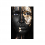 Kuldfooliumiga mustanahaline Aafrika naine, &otilde;limaal l&otilde;uendil Skandinaavia plakatid ja tr&uuml;kised elutoa seinakunstipilt 20x30cm valge