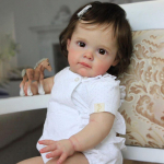 60 cm Suured p&auml;rissuuruses Reborn Dolls Maggi Pehme puutega riidest keha v&auml;ikelapse Printsess T&uuml;druk Beebukk P&auml;ris nagu k&auml;sitsi valmistatud juurtega juustega vasts&uuml;ndinud nukud lastele m&auml;nguasi cloth body