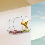 Bird Feeder 3 Slot Watching Gift Easy to Clean Hanging Ornament Weather Resistant House Style A