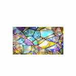 45X100cm traditsiooniline mosaiik PVC aknakile Abstraktne mosaiikmustriga privaatsusega peitsitud kile