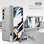 Puutepliiatsi hoidjaga, hingedega, magnetilise, soomustatud, katteplaadiga, tugijalaga 360 t&auml;iskaitsega, kokkupandav kate Samsung Galaxy Z Fold 6 5 4 3 jaoks For Galaxy Z Fold 6