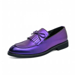 Mood Tutt vabaaja nahast kingad Meeste Slip On Loafers Briti stiilis Brogue kingad Meeste Yuppie pidulik nahast meeste kleit kingad 38 roheline