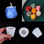 3D tulbi lille k&uuml;&uuml;nla vorm k&auml;sitsi valmistatud seebivorm, silikoonist isetegemise t&ouml;&ouml;riist