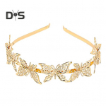 Kuldsete &otilde;&otilde;nsate lehtedega juukser&otilde;ngas Elastne metallist peapael Dekoratiivne naiste &otilde;huke peakate Juuste aksessuaarid E