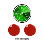 1PC helendav autokell 40mm digitaalne kell autodele veekindel elektrooniline kvartskell jalgratta-mootorrattakell auto armatuurlauale &otilde;hutusava kleebisega kellad valge