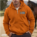 Meeste 3D-printidega kapuutsid Jalgpall Sport Kapuutsiga dressipluusid Pullover jope XL oranž