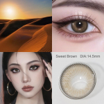 0~-6,00 V&auml;rvilised kontaktl&auml;&auml;tsed Magister 14mm-14,5mm Pruunid Naturaalsed kontaktl&auml;&auml;tsed 1 Paar Fashion Objektiivi 14.5mm