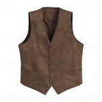 Meeste kost&uuml;&uuml;m V-kaelusega varrukateta &uuml;herealine &otilde;huke vest taskutega, &uuml;hev&auml;rviline pidulik &auml;rivesti mantel M