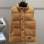 S&uuml;gis- ja talv uus trendikas paksendatud vabaaja meeste vest jakk Vest mood Igap&auml;evane soe velvetist puuvillane vest suur suurus M-5XL S khaki