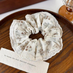 Juuksepaelad Pits lillelised suured kr&otilde;mpsud Elastsed juuksepaelad Naiste armsad t&uuml;drukud Moodsad juukseaksessuaarid hobusesabahoidja peapael beež