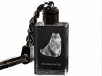 American Curl - Crystal pendant with cat photo, illuminated pendant, unique gift by Art-Dog brand