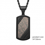 Luksuslik sildiripatsiga kaelakee meeste vintage s&uuml;sinikkiust roostevabast terasest ketiga kaelakee meestele ehtekink 55cm