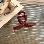 Punased juukseklambrid Naistele T&uuml;drukutele Suured geomeetrilised akr&uuml;&uuml;lkrabi juukseklambrid Elegantsed juukseklambrid Naiste moodsad juukseaksessuaarid 5.8*8cm