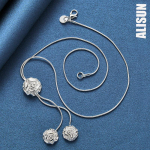 925 h&otilde;bedast roosist kaelakee, moodsad pulmaehted 50CM