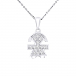 LEA &; ARTHUR &ndash; laste ripats T&Uuml;DRUKU motiiv - 925 tuhandest h&otilde;bedast roodiumiga kaetud ja; Tsirkooniumoksiidid