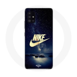 Coque Maniacase pour Samsung Galaxy A51 4G nike logo dor&eacute; nuit &eacute;toil&eacute;