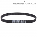 Elektriline t&otilde;ukeratta rihm 384 12 k&auml;igukasti hammasrihmad Htd 3M-384-12 5M-535-15 kummist ajamiriba E-t&otilde;ukeratta h&otilde;ljuklaua osad as the picture