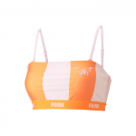 Puma X Dua Lipa koost&ouml;&ouml; V&auml;rviplokk Triibuline T&auml;helogo Tr&uuml;kitud Liblika Tikand Spordirinnahoidja Naiste aluspesu Oranž-punane 671265-86 M