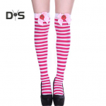 1 paar j&otilde;ulusukki Colorblock Triibuline Retro erksav&auml;rviline vibu Dekoratsioon Libisemisvastane k&otilde;hn Esinemised Cosplay Minikleit Seelik Paaritud Pikad Sokid A