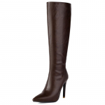 Mood naiste p&otilde;lvede k&otilde;rged saapad Seksikas terav ninaga talvekingad Must pruuni kontsaga pika saapa Naiste peokingad Suur suurus 45 48 38 pruun