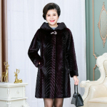 Uus keskmise pikkusega kasukas keskealistele ja eakatele naistele, naaritsa karusnaha imitatsioon emadele, naaritsa karusnahast paks karusnahk XL