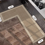 K&ouml;&ouml;givaip L-kujuline libisemiskindel p&otilde;randamatt Diatomiga muda imavad matid Kodukaunistuse vaip &Otilde;li imav imitatsioon Linased vaibad 90x135x45cm