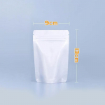 50 tk h&otilde;bedase v&auml;rvi alumiiniumfooliumist kott, suletav matt seisev toidupakendite kott, isesulguvad plastikust lukuga kotid laia p&otilde;hjaga 9x13+3cm
