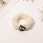 Qiyue Plush j&otilde;ulupeapaela ja juukselipsu komplekt Plush Hair Rope-Christmas Stockings